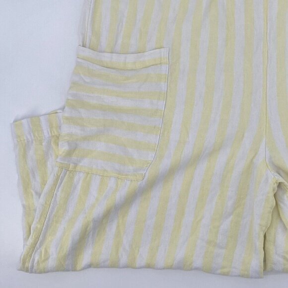 Stoney Clover Ln X Target Size Large Yellow White Stripe Linen Blend Jumpsuit - Picture 6 of 12